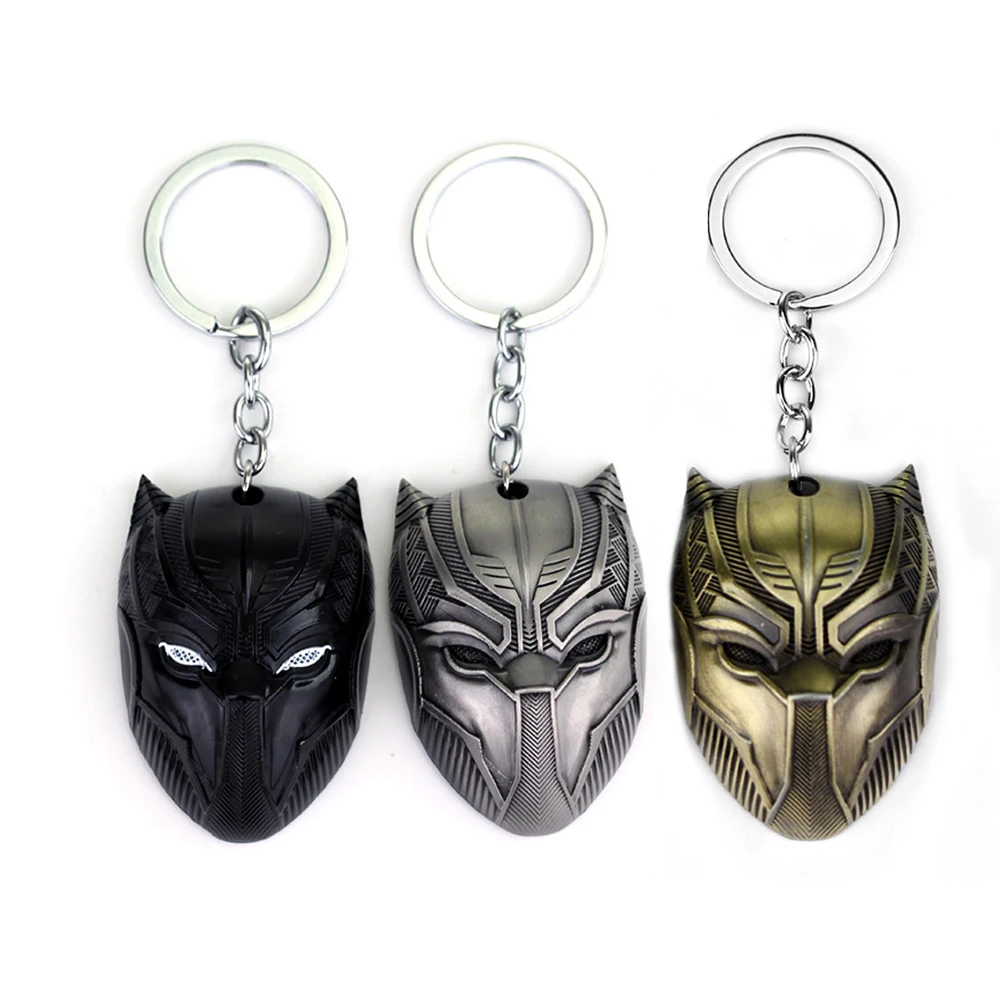 LLavero de superhéroe Pantera Negra, juguetes de Metal para Cosplay, colgante, llavero, regalos de moda, accesorios para regalo de Navidad