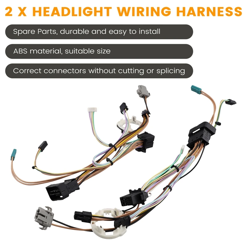 For BMW X5 E70 2007-2013 Car Front Left & Right Headlight Wiring Harness Internal Cable With AFS