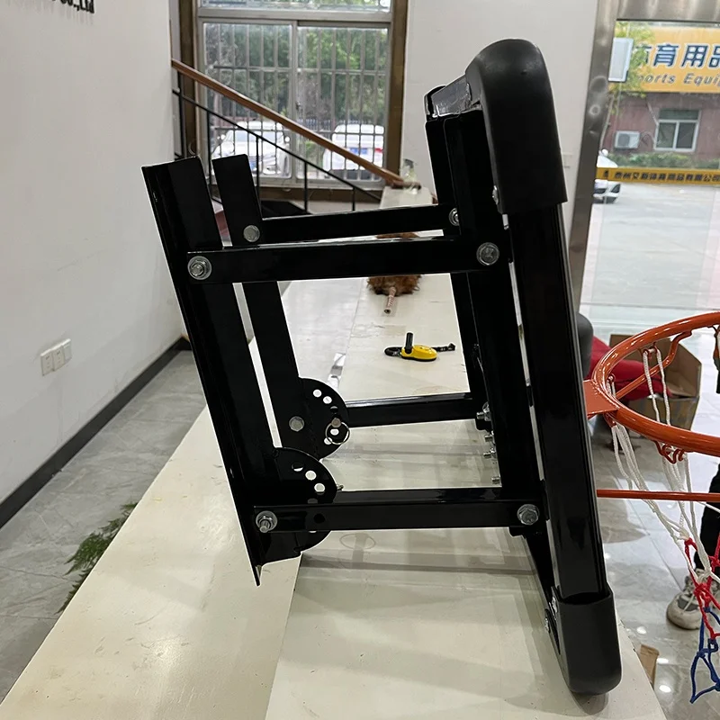 ห่วงบาสเก็ตบอลติดผนังขนาดเล็ก พร้อมแป้นบาสเหล็กแบบถอดได้ ขาตั้งบาสเก็ตบอลแบบปรับแต่งได้ ปี 2025