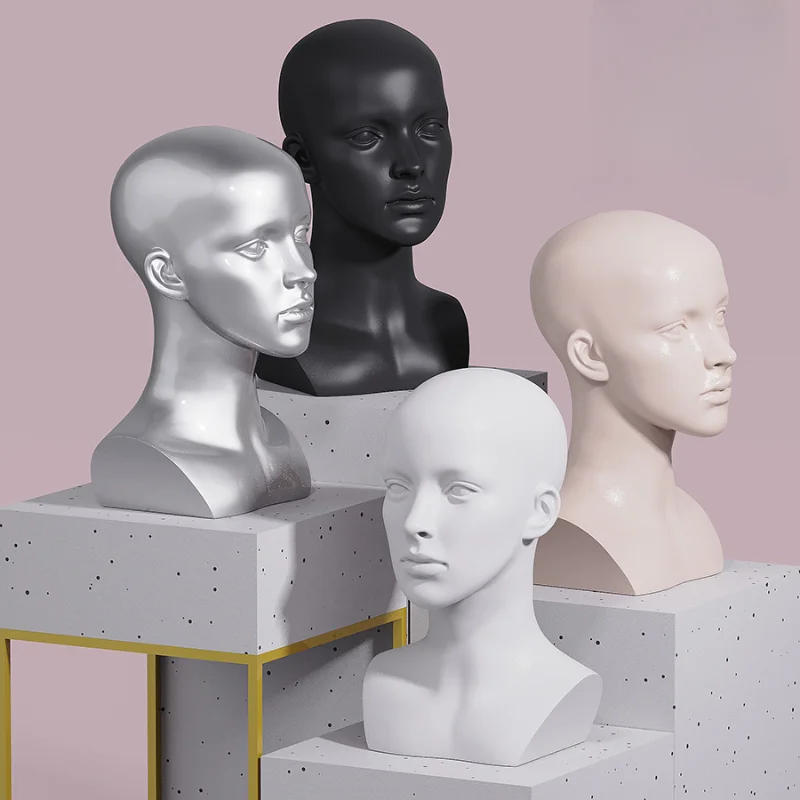 女性マネキンヘッドウィッグディスプレイ等身大男性マネキンヘッドモデル帽子サングラス用