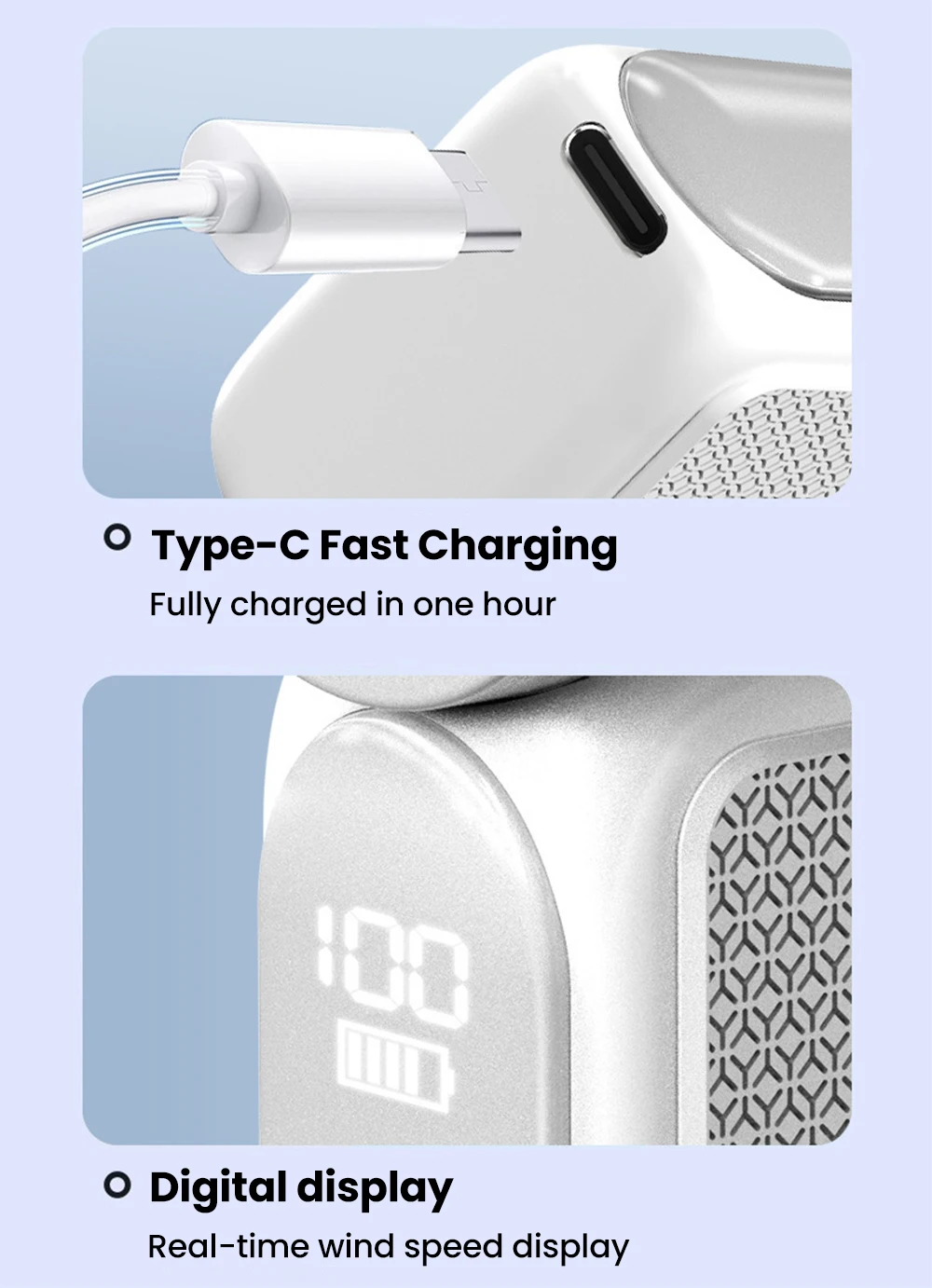 Portable Handheld Cooling Fan Usb Rechargeable Mini Personal Fan_voghion.com