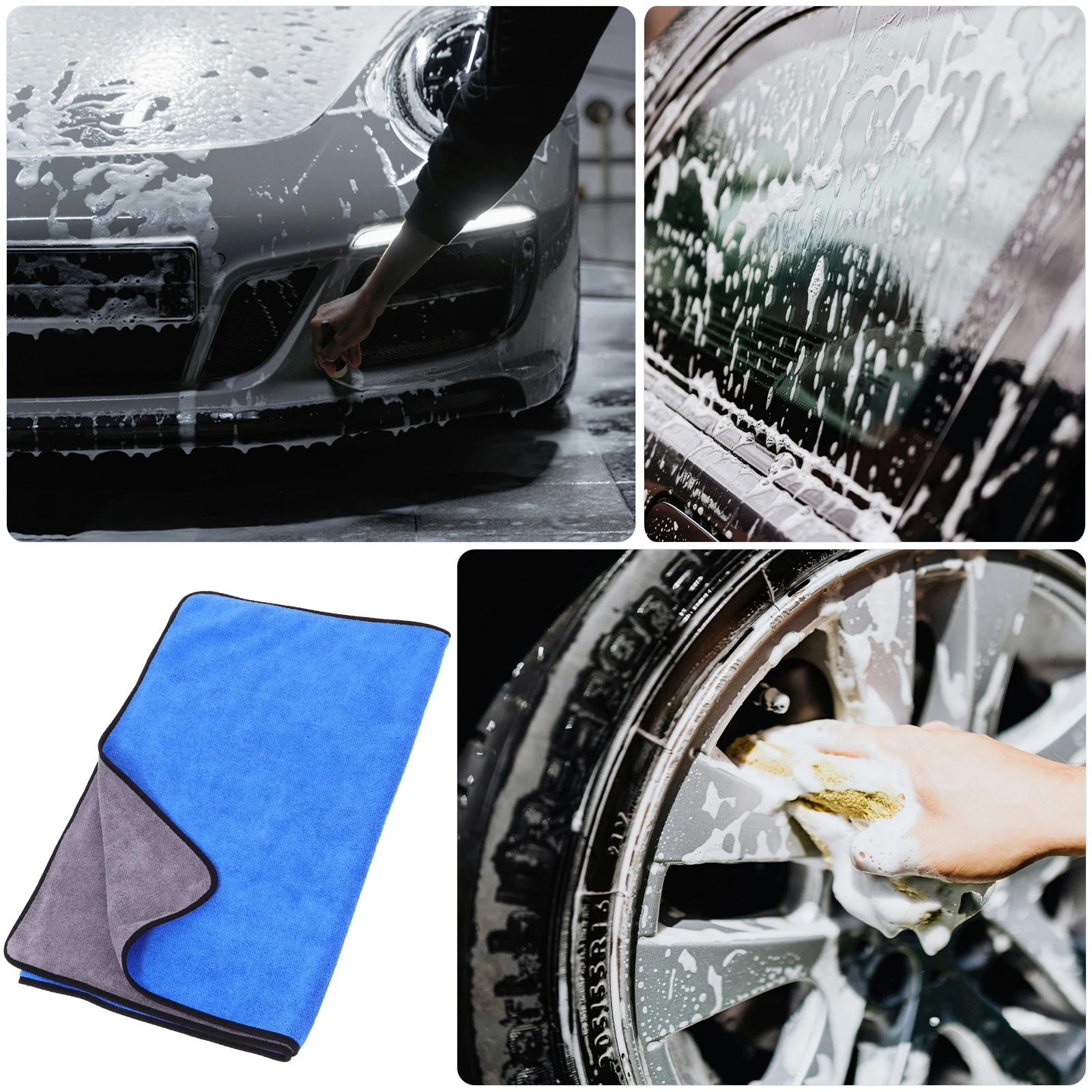 

Super Absorbent Thick Car Towels For Car Wash Waxing Drying Glass Furniture Auto Cleaning Household Dish Cloths