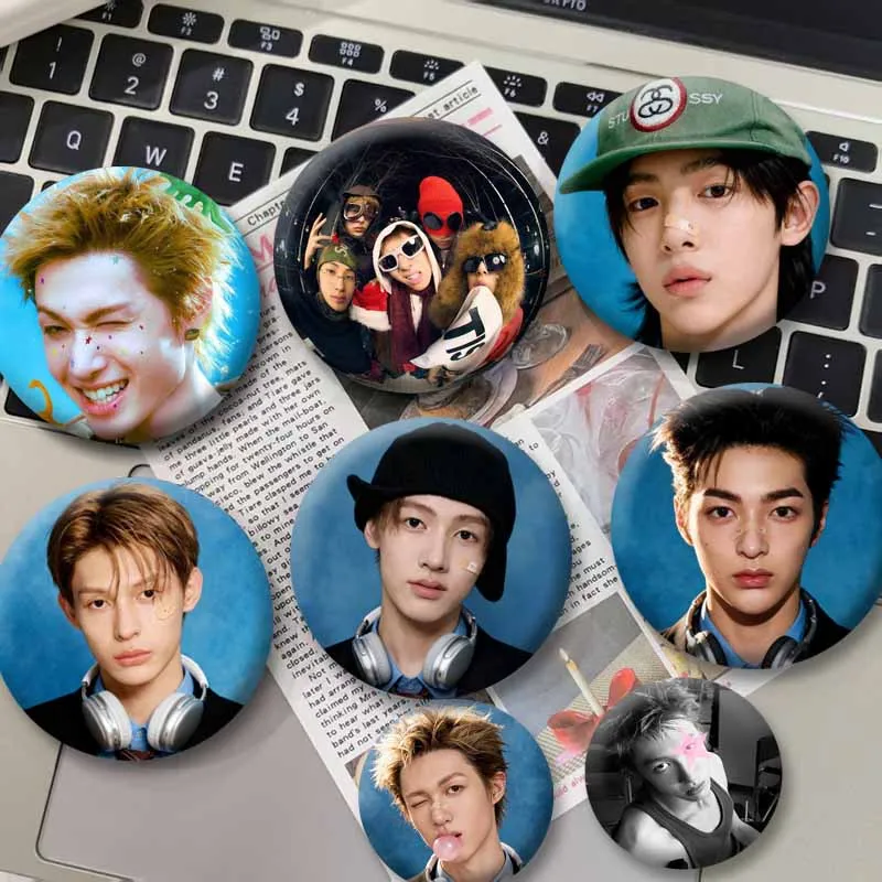 KPOP Singer Juhoon Martin Seonghyeon Keonho James Button Brooches Funny Meme Lapel Badge Fashion Jewelry Enamel Pins Friend Gift