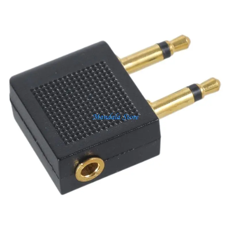 U2JC Headphones Adapter Airline Travel Headphone Adapter Converter Plug 3.5mm Headset Connector