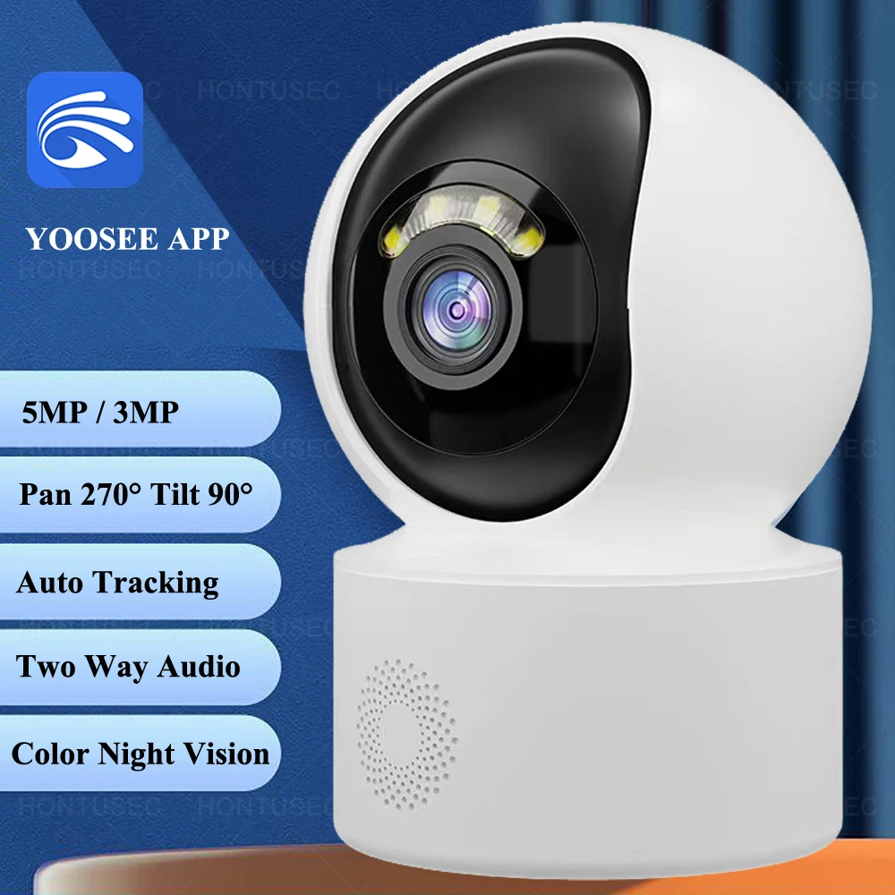 

Yoosee 5MP WiFi Security PTZ Indoor IP Camera 3MP Smart Home Color Night Vision Human Detect Two Way Audio Surveillance Cameras