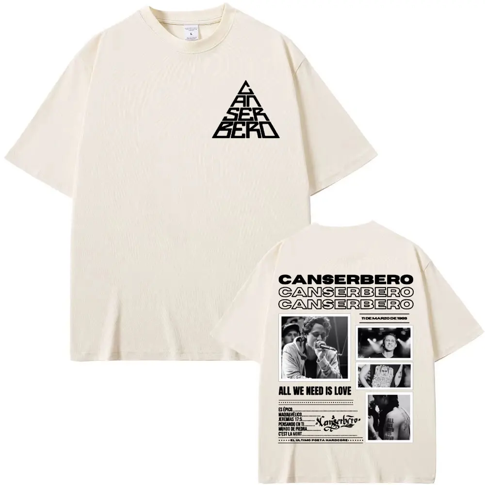 Canserbero All We Need Is Love Album 2025 Tour T-shirts Men Women Harajuku Vintage Oversized T Shirt Cotton High Quality T-shirt