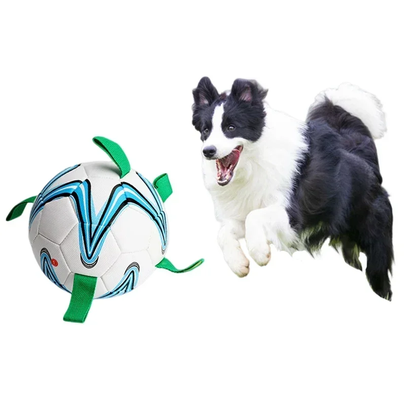 Dog Football Toy Pet Interactive Football Dog Outdoor Train Running Supplies For Medium Large Dog Funny Toy Ball Indestructible