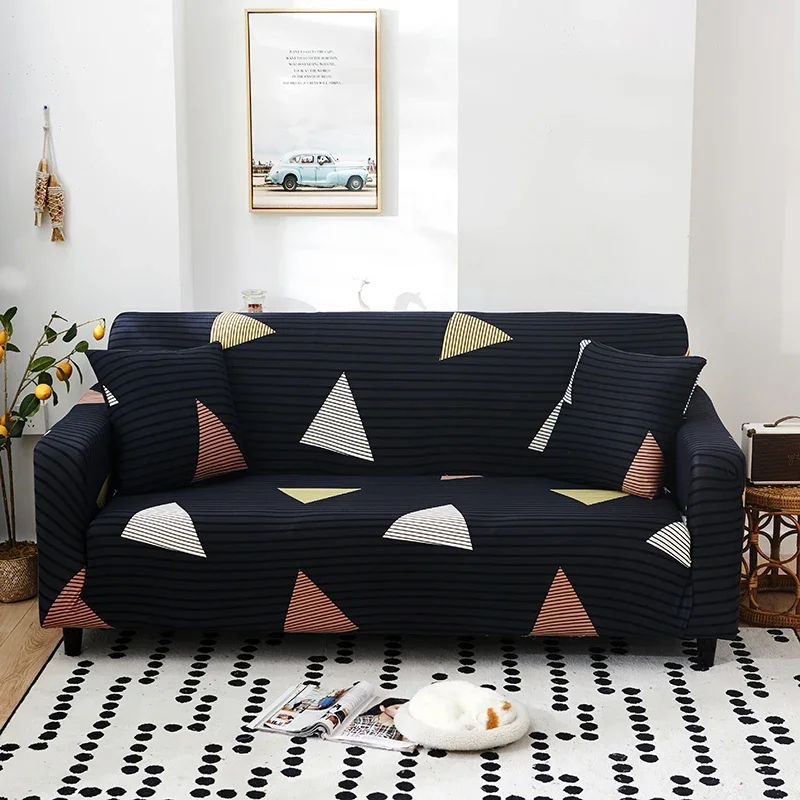 High Elasticity Printed Full Coverage Sofa Cover Anti Cat Scratch Pet Anti Dirt Universal for All Seasons 1/2/3/4 Seater