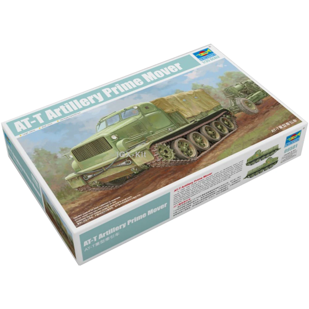 Trumpeter 09501 1/35 Soviet AT-T Artillery Prime Mover Military Handcraft Assembly Plastic Gift Toy Model Building Kit