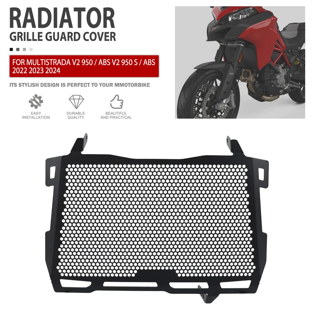 

Radiator Guard For Ducati MultiStrada V2 950 / ABS V2 950 S / ABS 2022 2023 2024 Motorcycle Radiator Grille Cover Protector Part