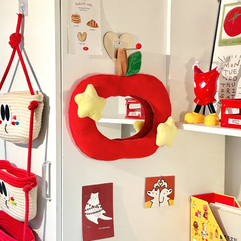 1 قطعة مرآة ماكياج التفاح الاكريليك جديد عنبر غرفة نوم الحائط مضمد مرآة السلع المنزلية الديكور #5