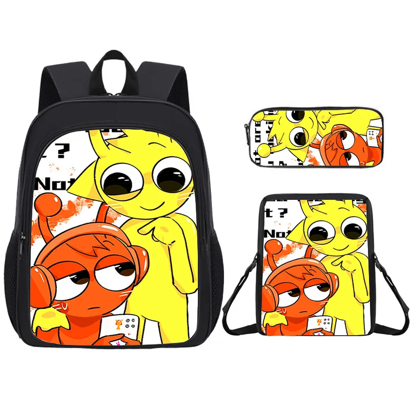 Mochila escolar Sprunki de 3 uds., Mochila escolar Incredibox Sprunki, Mochila Sprunki, Mochila para estudiantes, regalo de Navidad