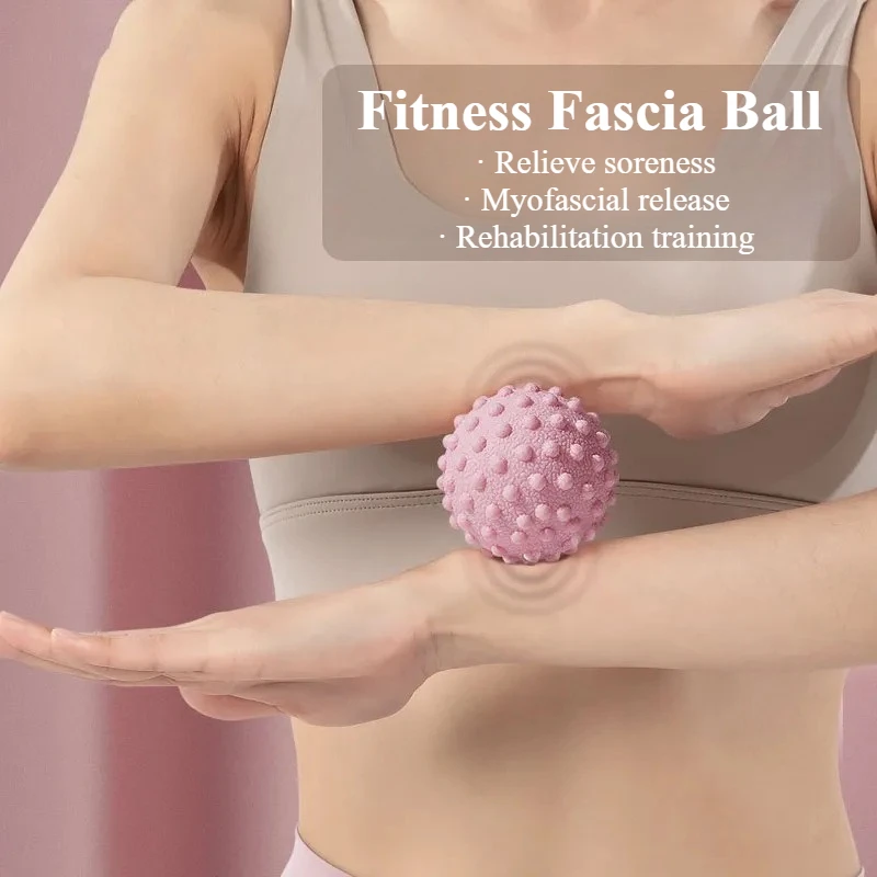 Bola de masaje de Fascia TPE, Bola de Yoga, rodillo calmante muscular, masajeador de hombros, cuello, cintura y piernas, productos de relajación física, 1 ud.