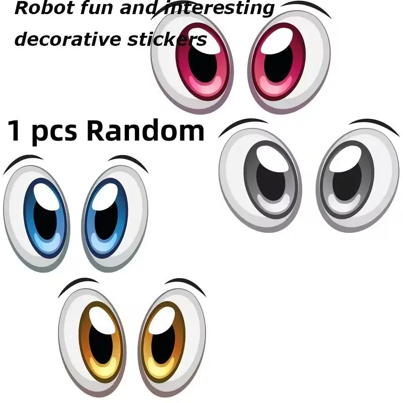 

1pcs Random Self-Adhesive Robot Eye Stickers, Handmade DIY Craft Supplies for Toys, Models, Decoration