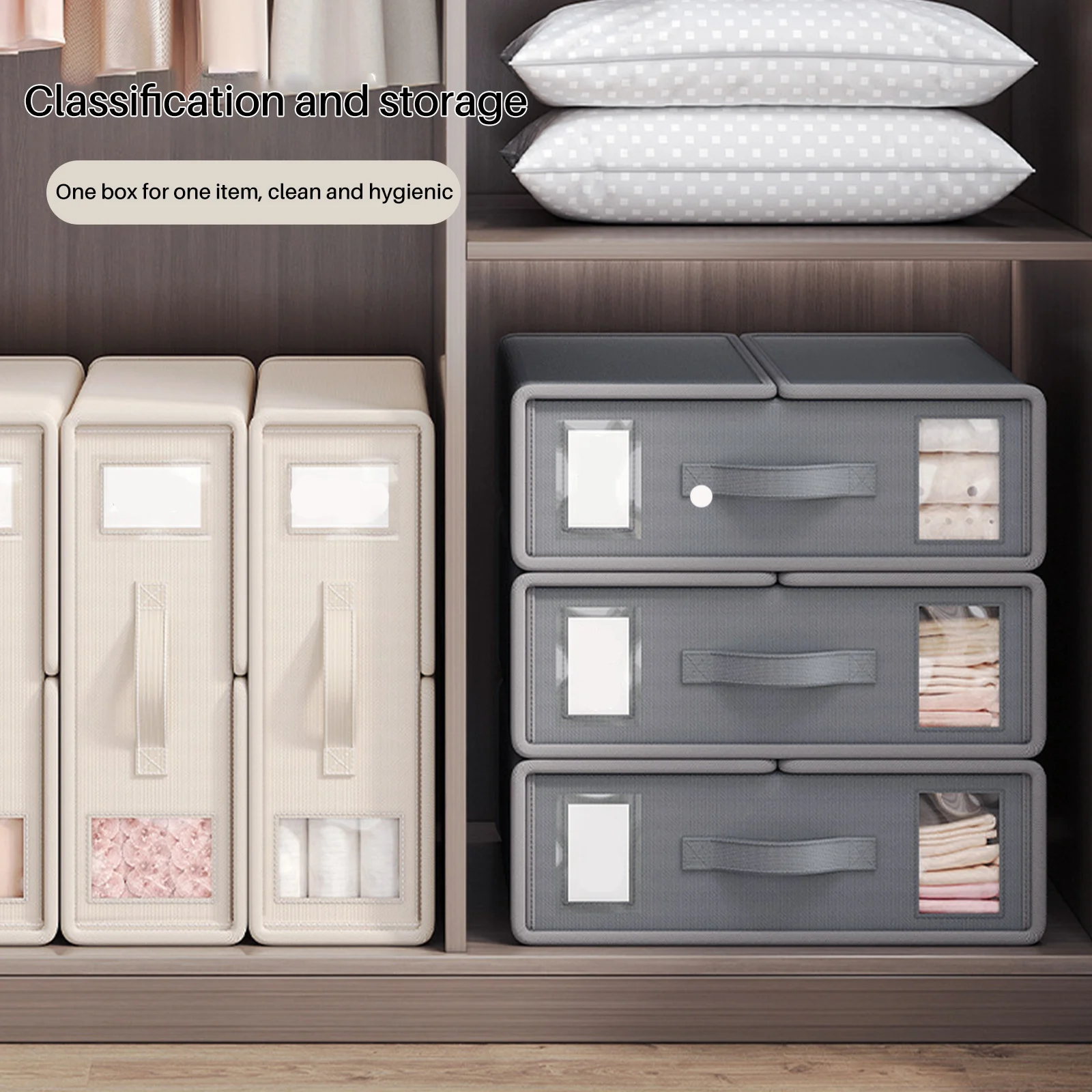 Bettlaken Lagerung 4PCS Kleidung Quilt Decke Kleiderschrank Lagerung Box Oxford Tuch Lagerung Box