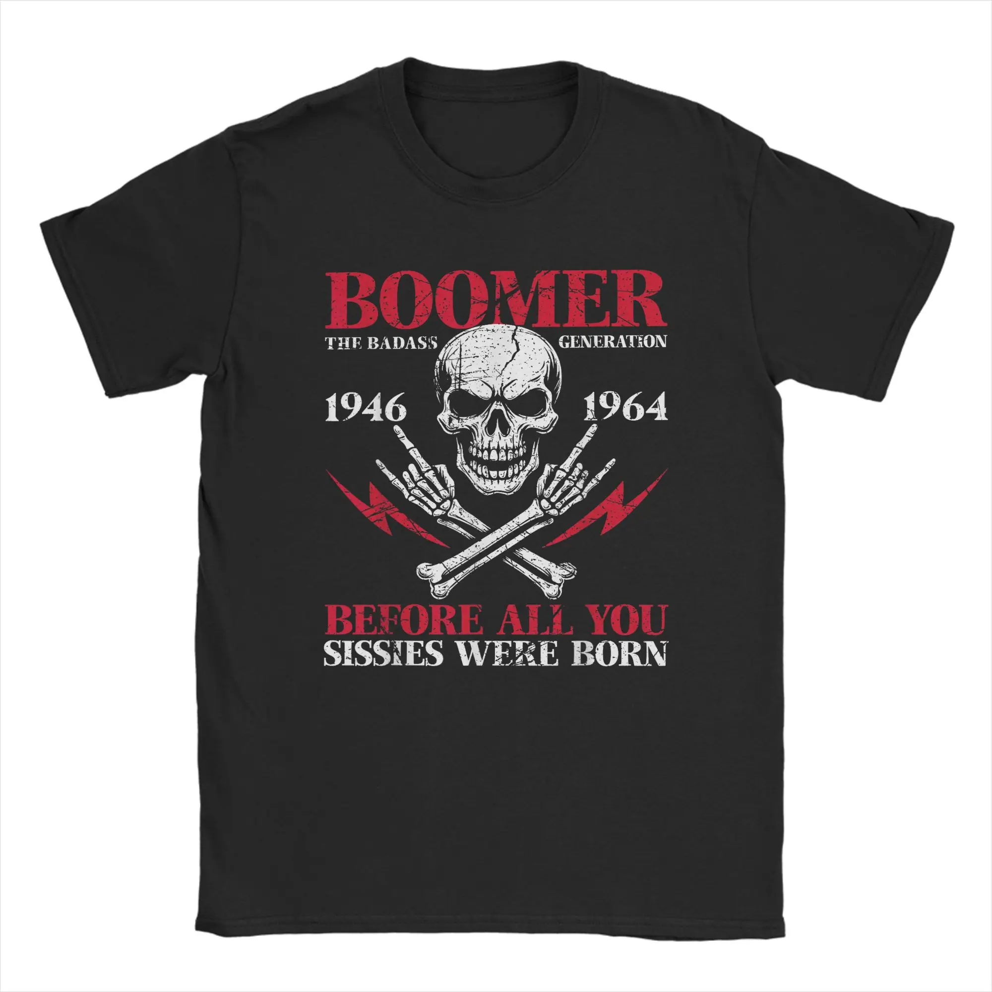 

Мужская футболка Boomer Generation Badass Before All You Sissies 1946-1964, забавные футболки с коротким рукавом и круглым вырезом, хлопковый подарок