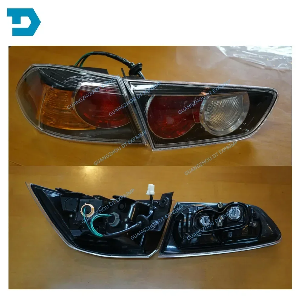 1 szt. zewnętrzna czarna lampa tylna do Lancer CX CY CZ 8330A107 2007-2017 Tylne światła tylne do EVO Halogen z żarówką Światło ostrzegawcze