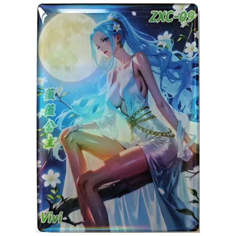 Anime ONE PIECE Rare ZXC Exicum Refraction Collectible Card Yamato Hancock Rebecca Shirahoshi Vivi Toys for boy Birthday Present
