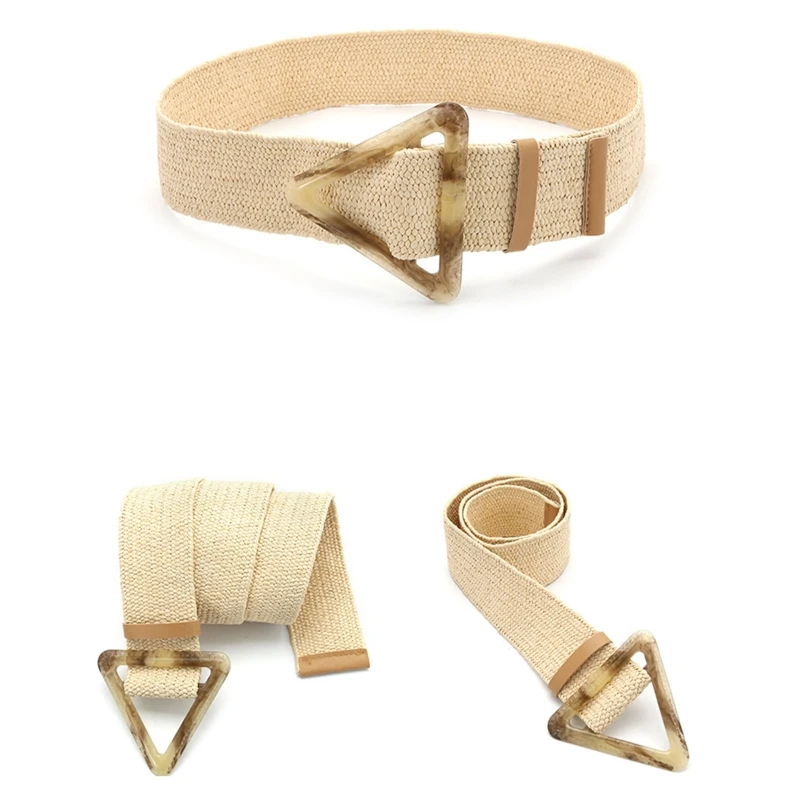 Waist Belt Women Straw Dress Belt Woven Waist Belt Accessory for Jeans Pants Dropship