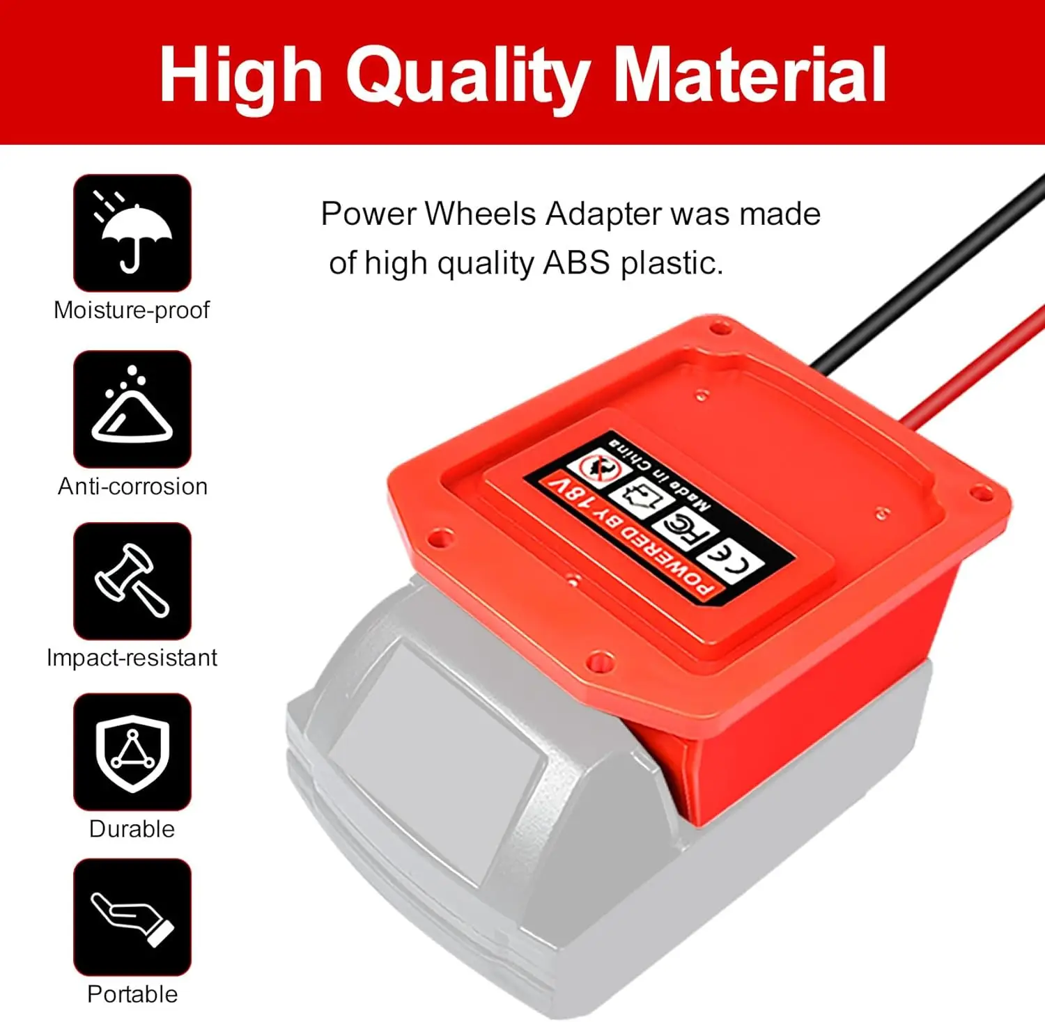 Imagem -03 - Adaptador de Bateria para Milwaukee Adaptador Power Wheel 14 Awg Fio Conector Faça Você Mesmo rc Brinquedos Robótica 18v