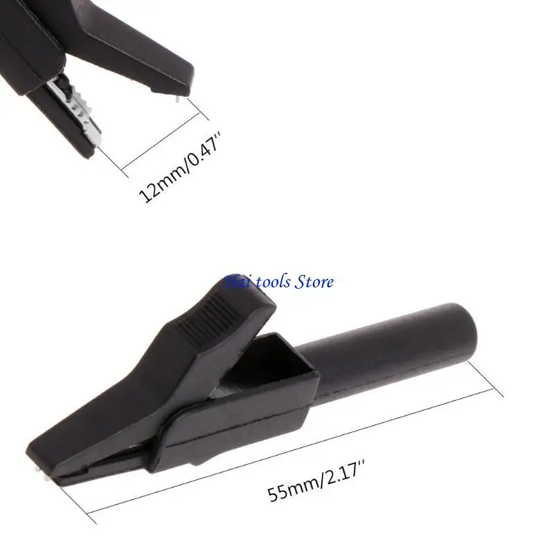 X37E 2 PCS Croco-Dile Clips Test Clip untuk Multimeter dan Clampmeter