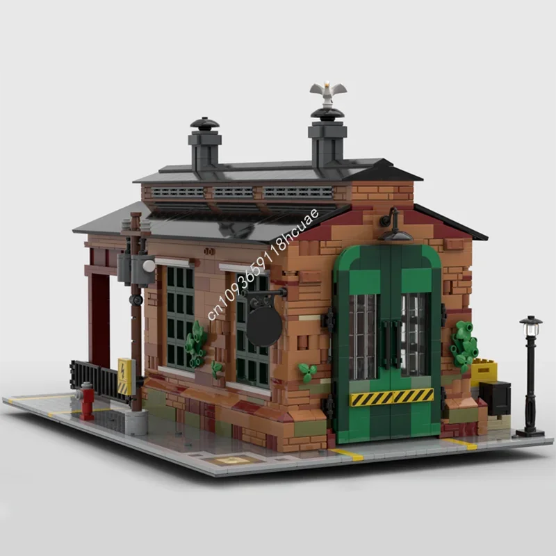 

1759 деталей MOC: Модульная модель старого углового складского помещения, конструктор, идея для подарка на день рождения, развивающие игрушки, рождественские подарки