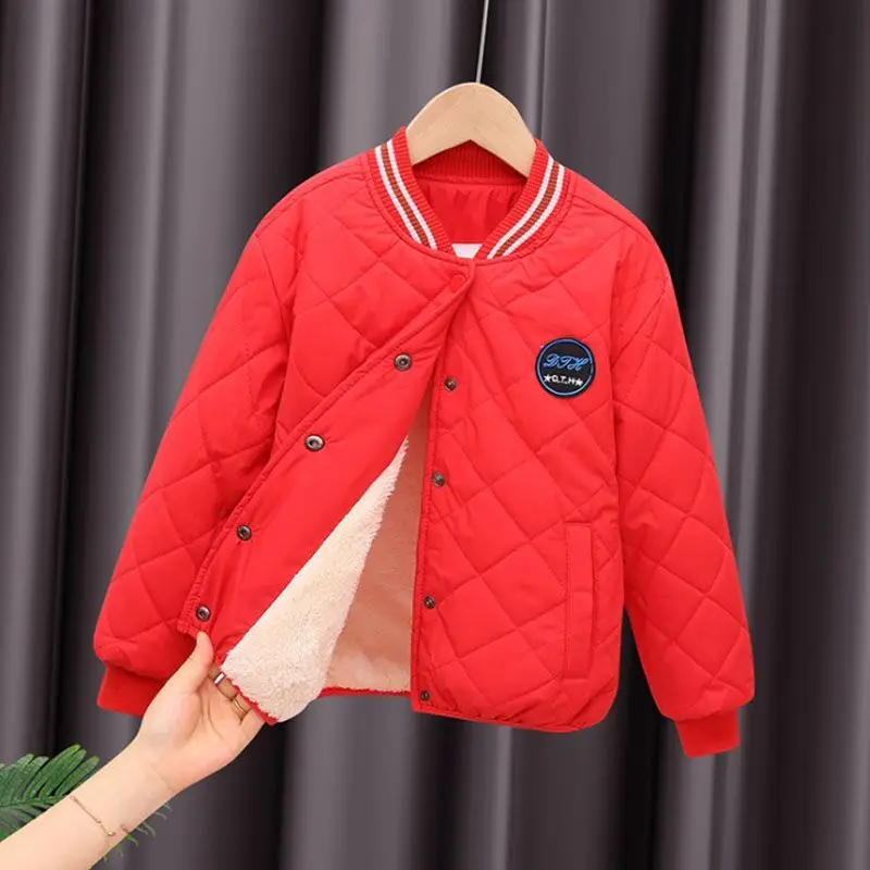 Winter Cashmere Children Girls Boys Jacket Cotton Plus Thick Coats Teenager Clothes Fashion Kids Parka Outerwear for 5-12 Years