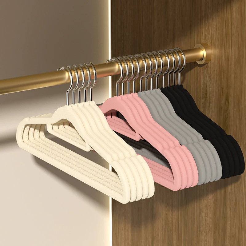 10/20Pcs Velvet Hanger Non-Slip Dressing Storage Suit Shirt Camisole Closet Organizer Save Space Prevents Shoulder Bulging