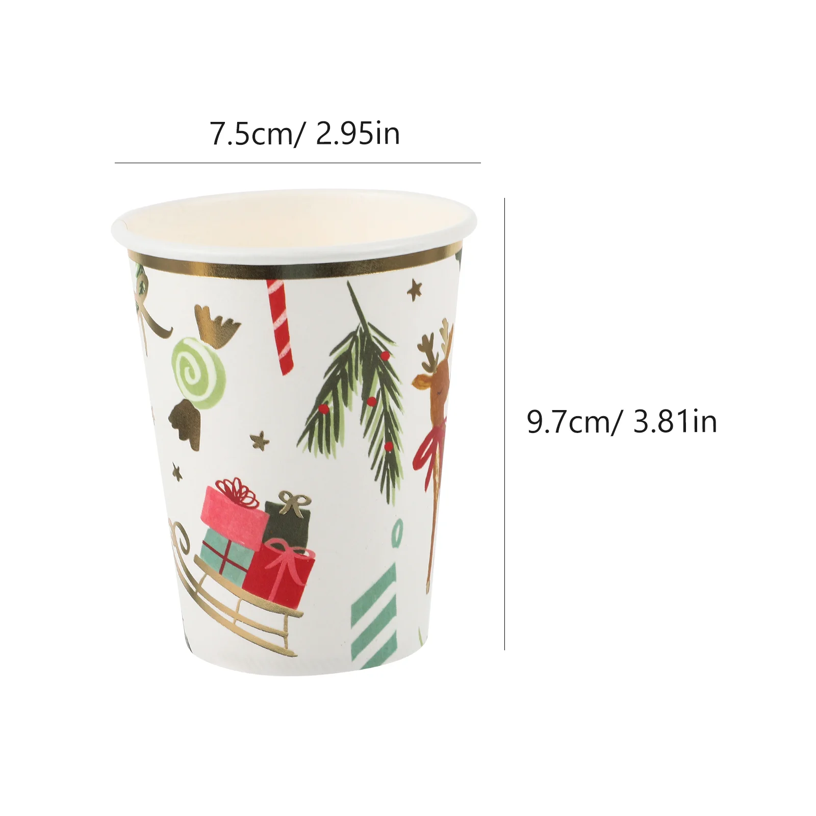 Ice Drinking Cups Christmas Party Children's Disposable Theme Tableware Coffee Mug Paper