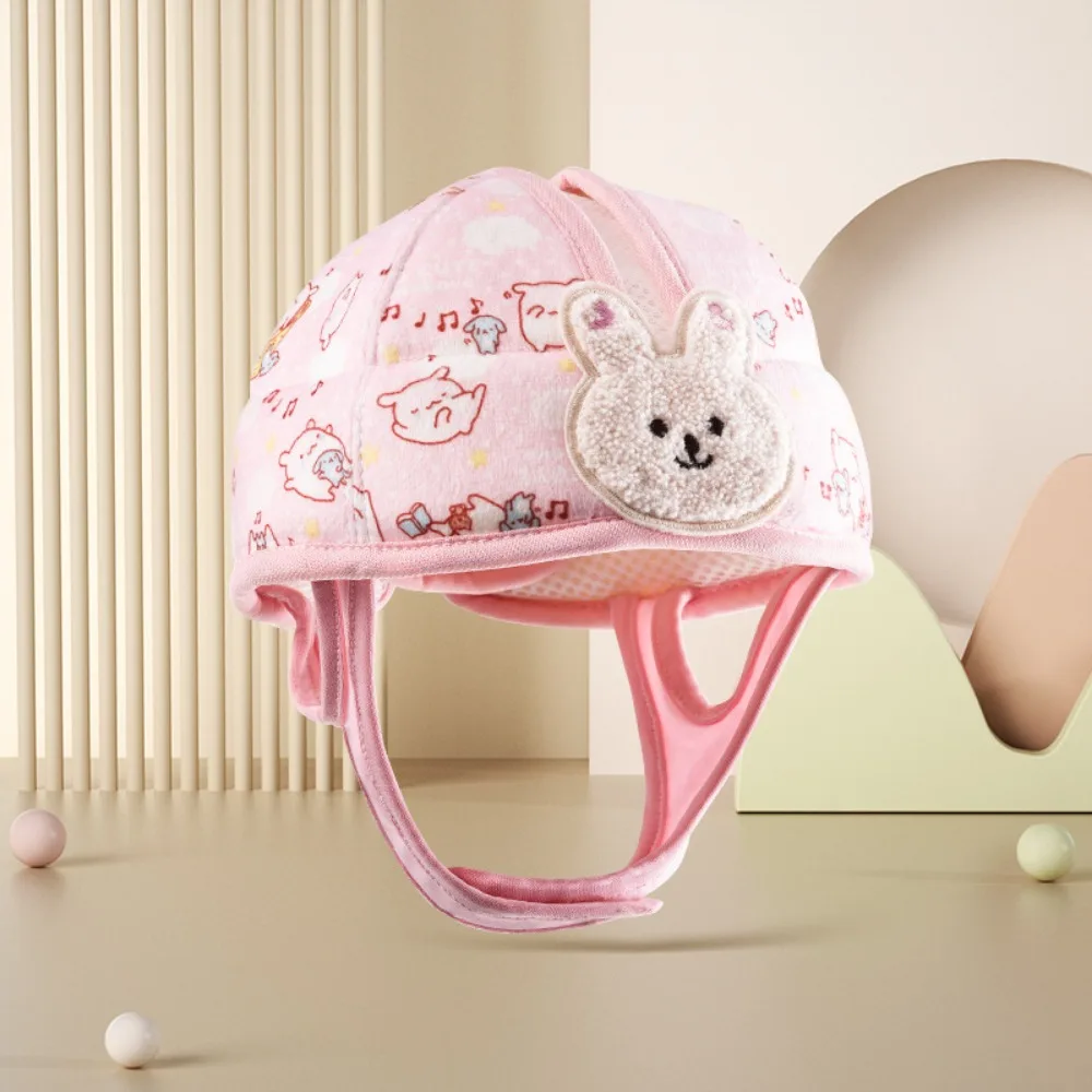 

Защита головы для малышей от 1 до 3 лет, дышащая летняя защитная шапка с медведем и кроликом, противоударный детский шлем для предотвращения травм