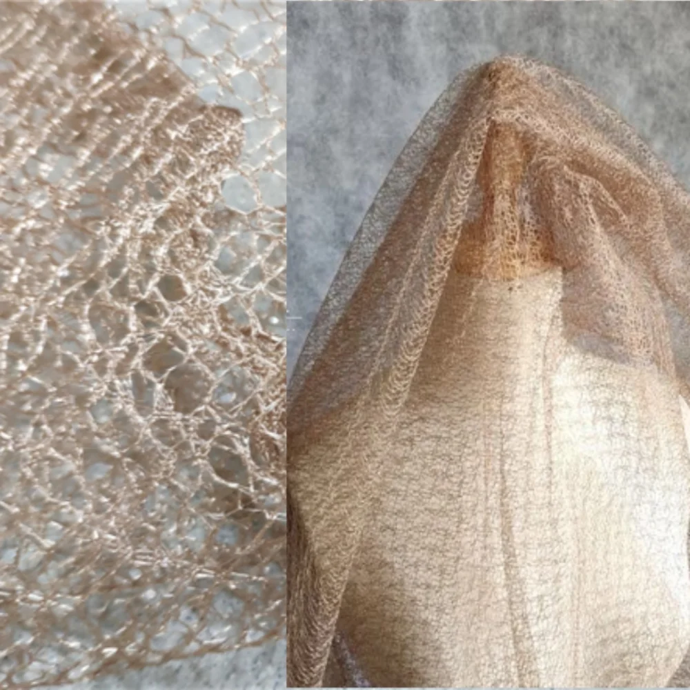 

Net Fabric Lightweight Transparent Hollowed Out Skirt Wedding Dress Wholesale Cloth Apparel By The Meters Diy Material