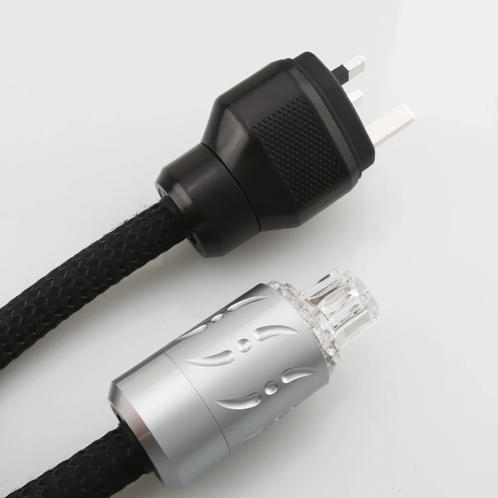 Сетевые выводы Viborg для Великобритании, шнур питания HIFI с штекерным кабелем из чистой меди с родиевым покрытием для Великобритании для HongKong, Singpore