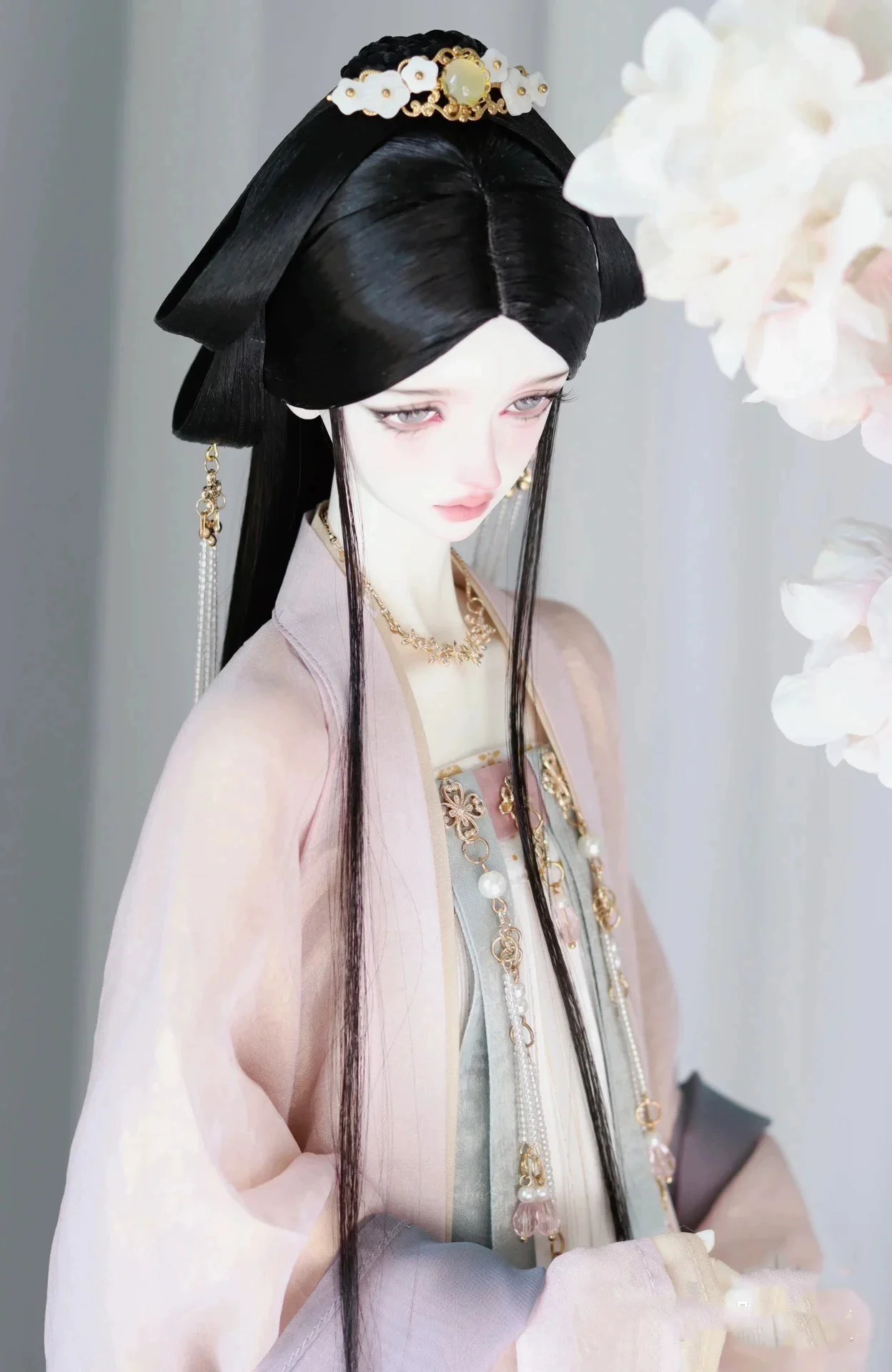 Blyth 1/6 1/4 1/3 Ancient Costume BJD Doll Wigs Chinese Hanfu Vintage Hair Fairy Wig For MSD SD13 Girl SSDF Accessories A2096