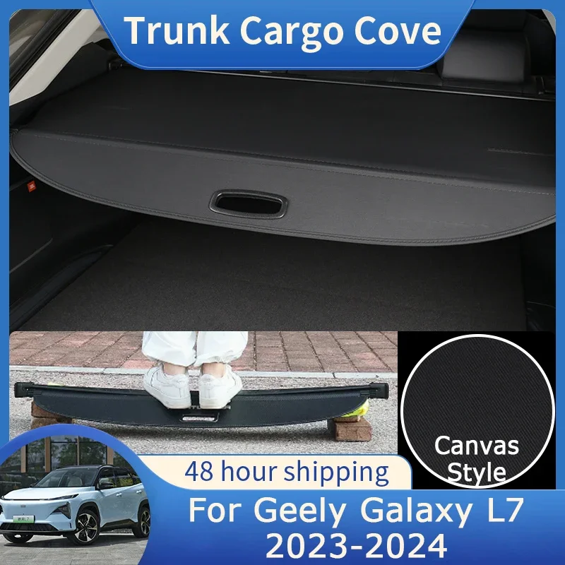 

For Geely Galaxy L7 2023 2024 Rear Trunk Cargo Cover Shield Shade Retractable Privacy Security Anti-peeping Interior Accessories