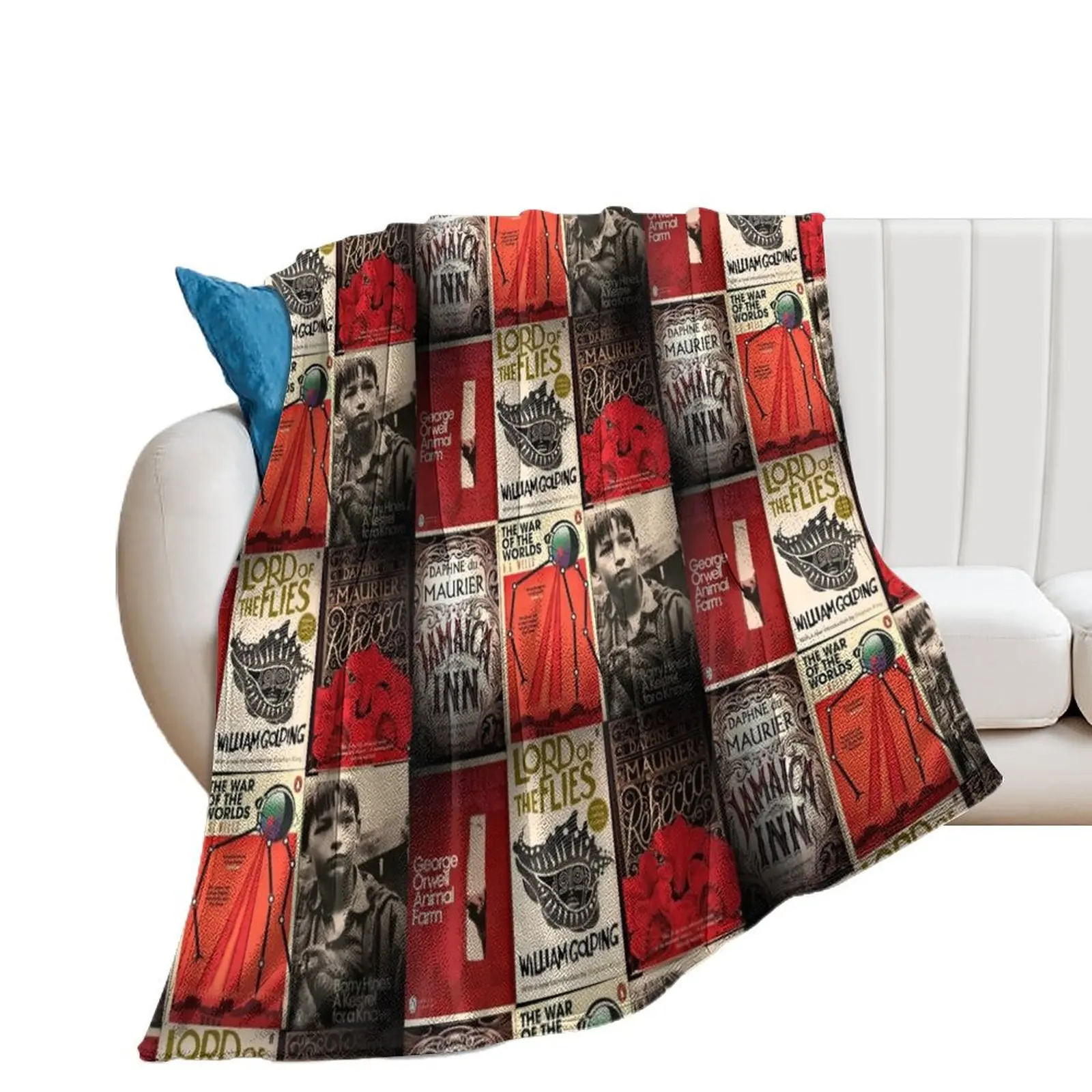 

Classic Book Covers Throw Blanket blankets ands for sofa Beautifuls Plaid on the sofa Blankets
