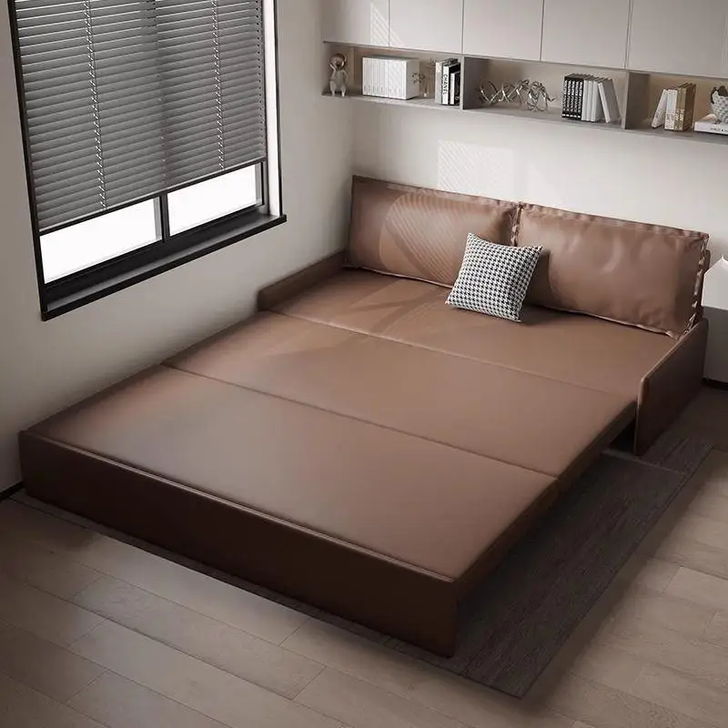 HYS small apartment sofa bed dual-purpose folding living room multi-functional cat claw cloth book room single new model