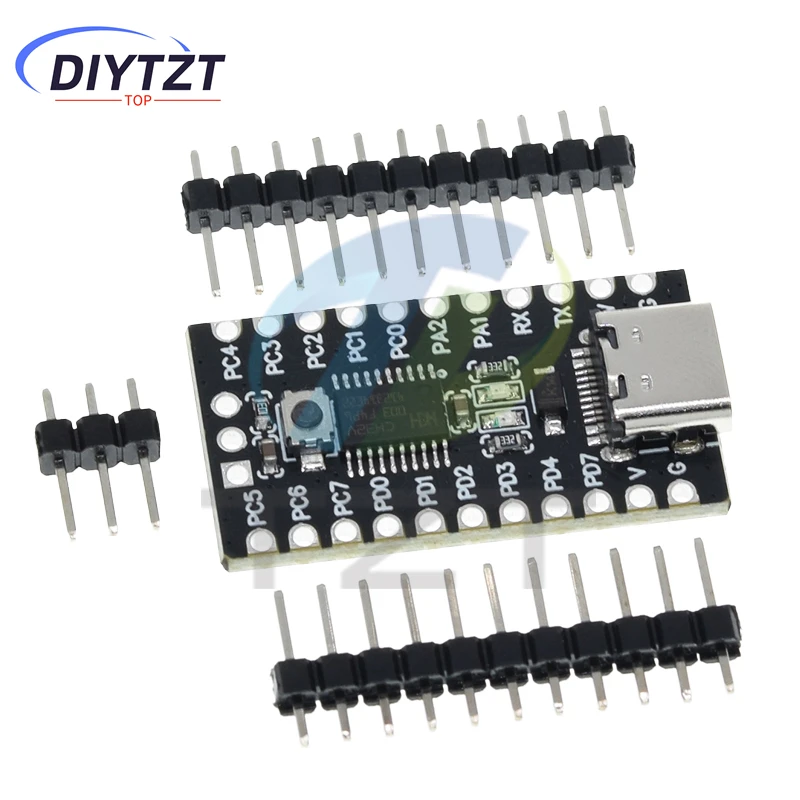 DIYTZT CH32V003 Ontwikkelingsbord Minimale systeemkernkaart RISC-V Open Source TYPE-C USB-poort CH32V003F4P6