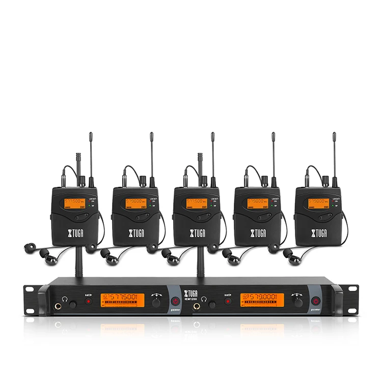XTUGA IEM1200 Professional Vocal Stage Instrument ไร้สาย UHF ความหมายในระบบหูสําหรับ Stage In Ear