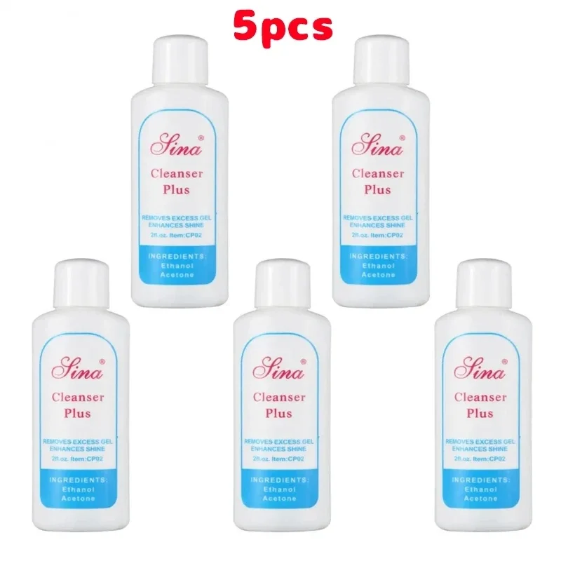 5 pz acrilico pulito sgrassante per unghie Gel UV smalto detergente per la rimozione dell'eccesso più superficie liquida strato appiccicoso residuo Nail Art