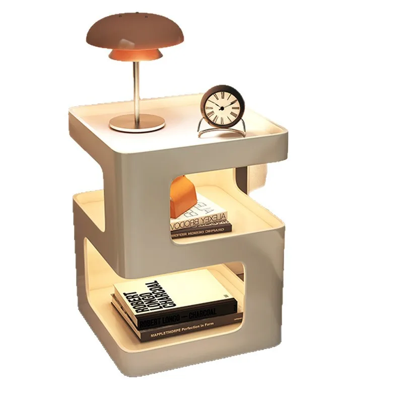 

Bedside table Small wrought alternative Creative modern simple light luxury Home bedroom Bedside shelf