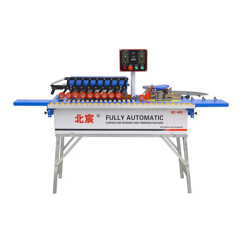 DW400 curve and straight line edge sealer can automatically seal and polish the edge straight curved board manual edge bander