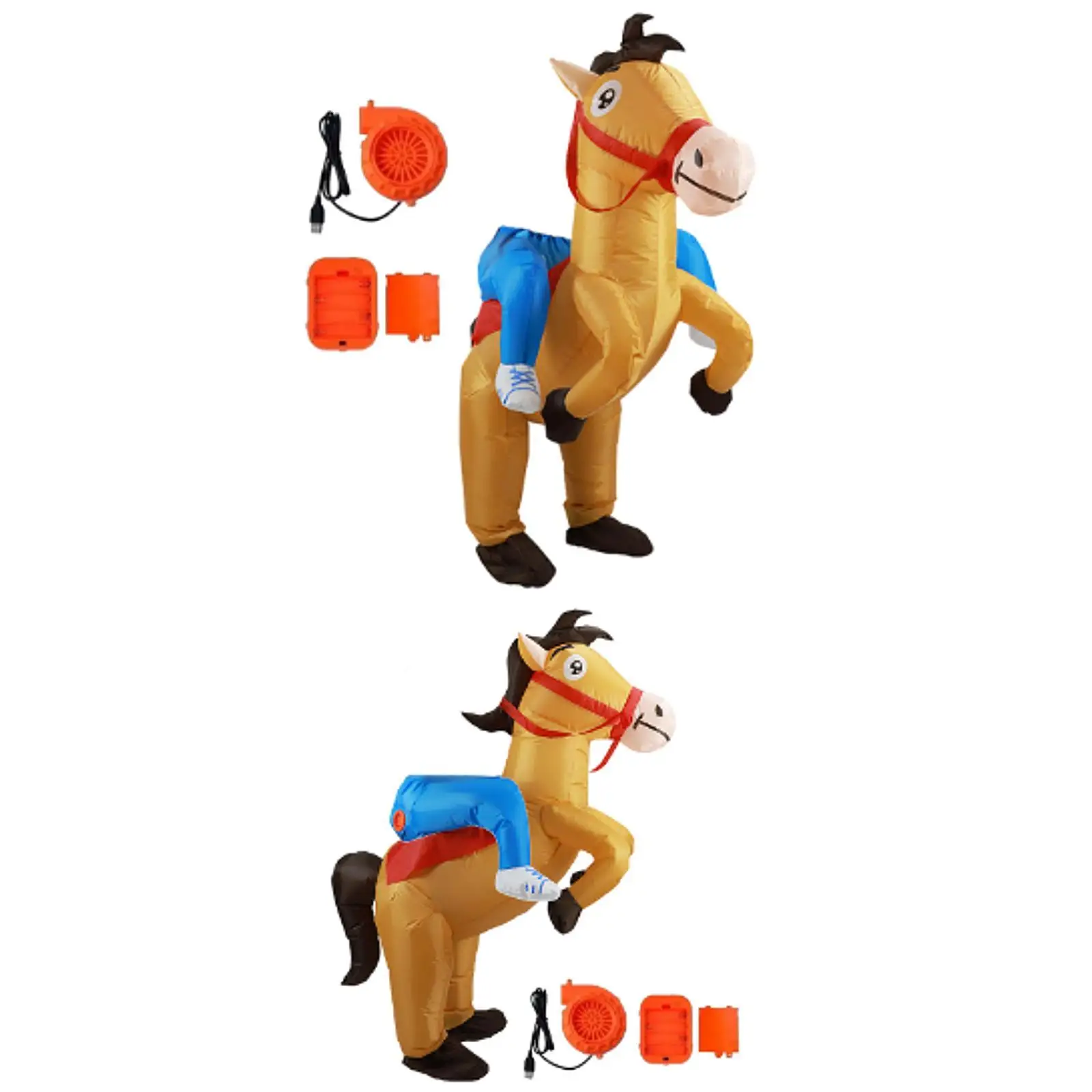 زي ركوب الخيل القابل للنفخ لعرض عطلة الهالوين #3