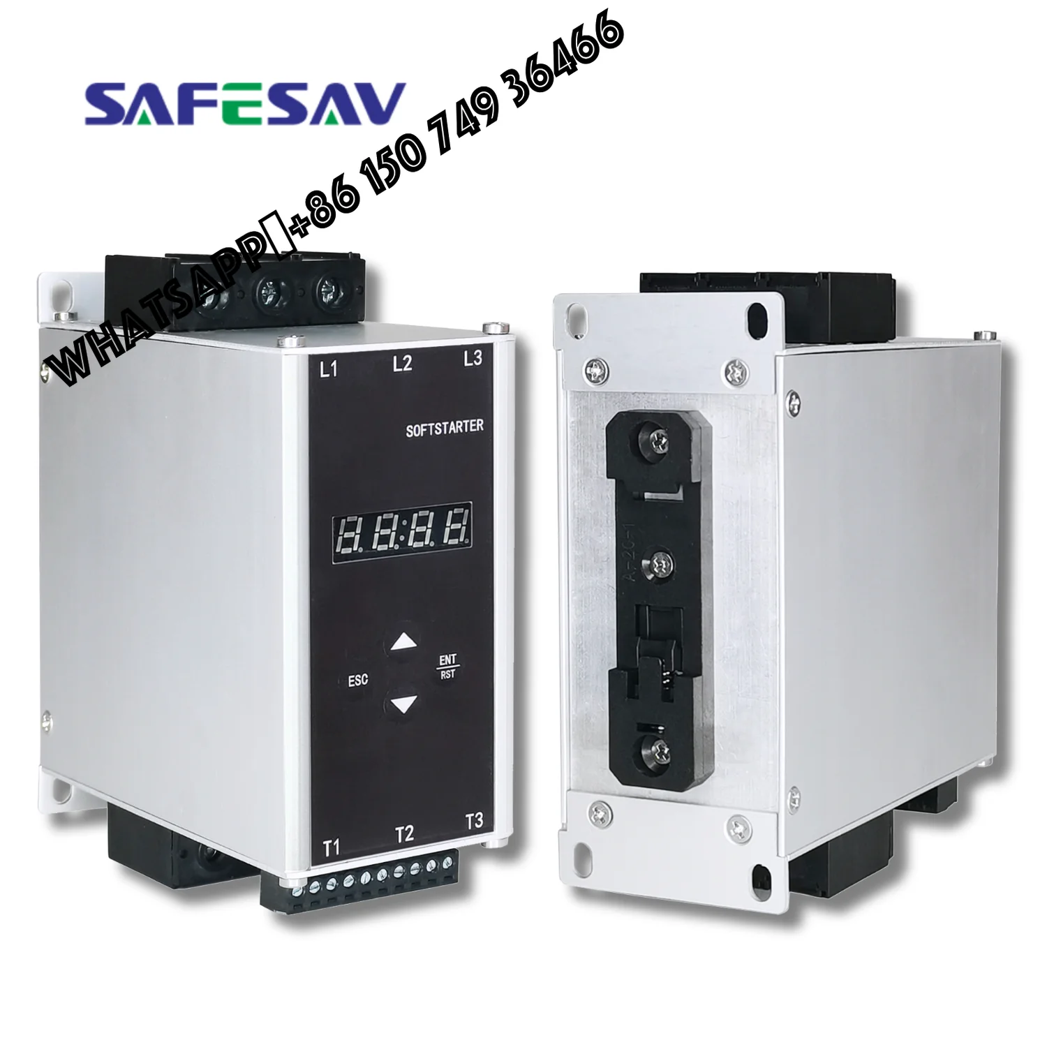 

SAFESAVE 3 Phase 380V 18.5kW 37A Digital Soft Starter with Built-in Bypass for Conveyor Belt and Industrial Fans