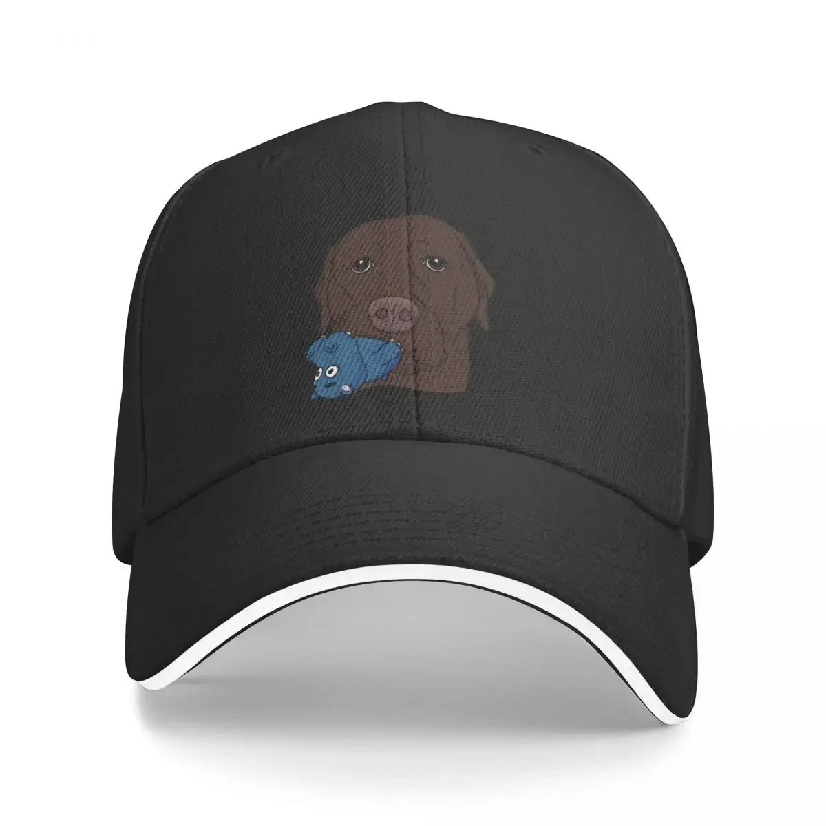 Chocolate Lab with Hippo Toy Baseball Cap funny hat Sunscreen hiking hat Women's Hats For The Sun Men's