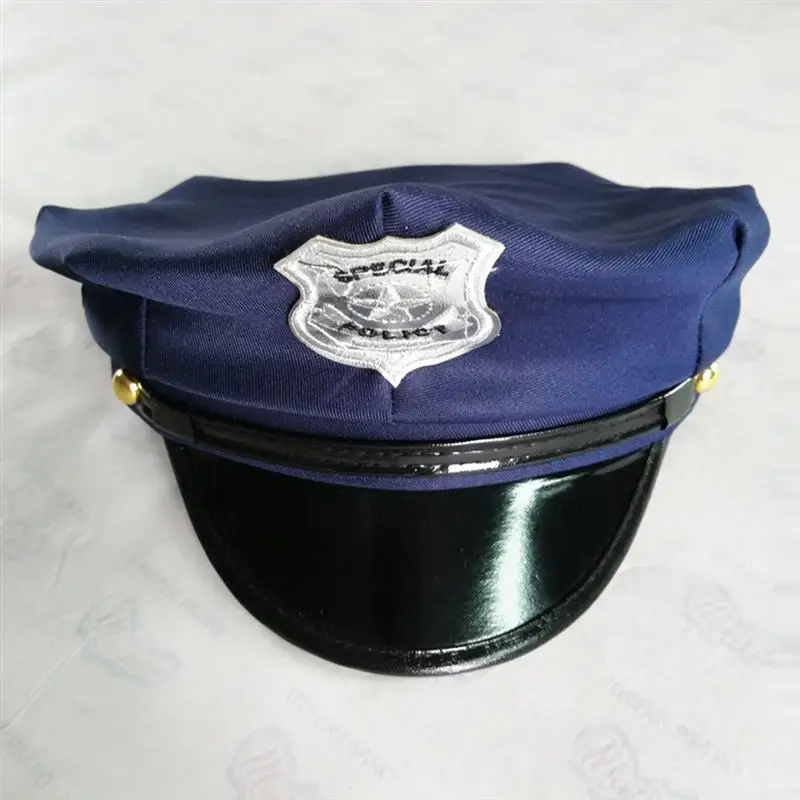 Hat Captain Police Cosplay Cap Dress Navy Costume Kids Officer Policeman Party Cop Props Play Role Ship Boat Fancy Marine Yacht