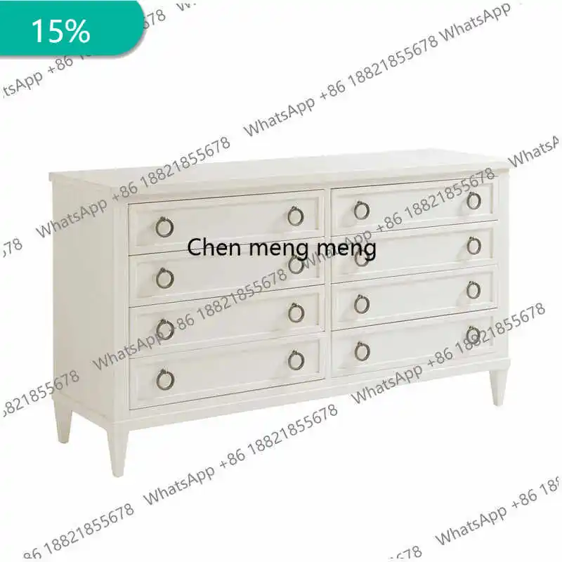 B182 American simple ivory white six-chest villa bedroom dressing cabinet customization