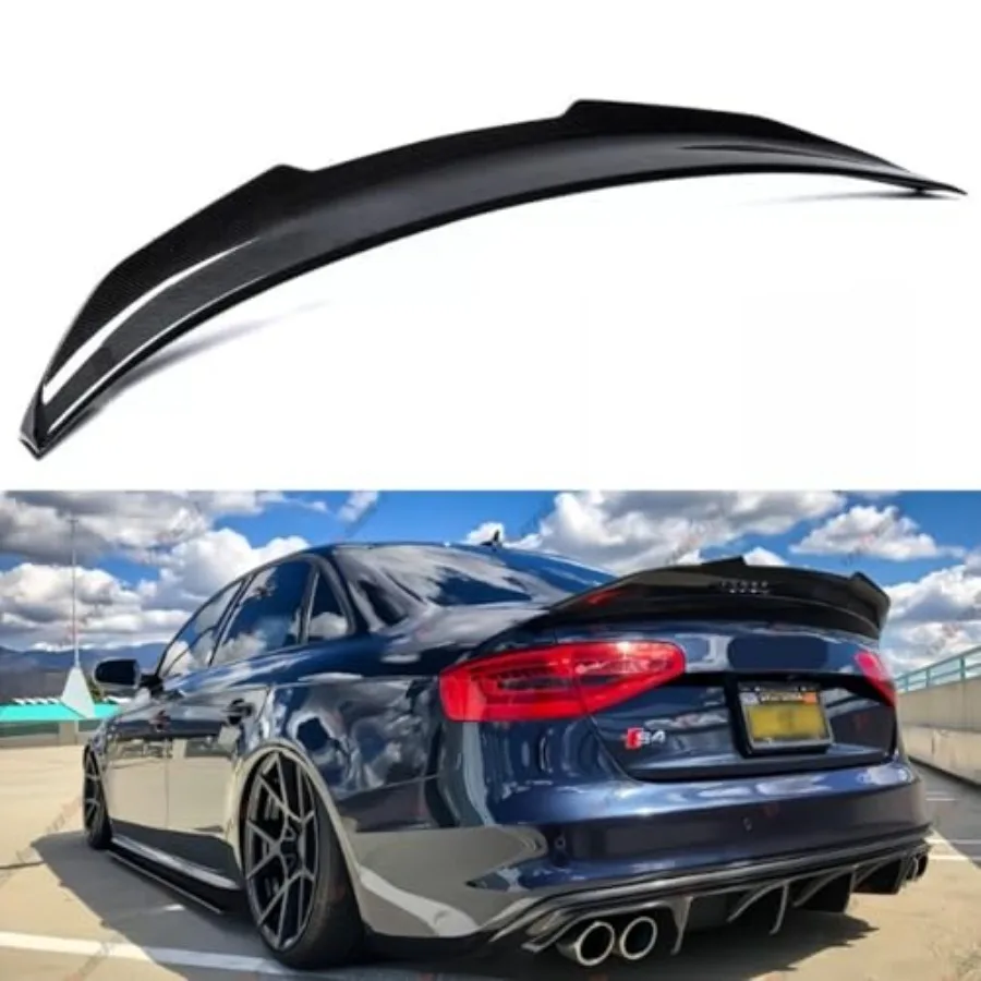 

Rear Spoiler Compatible with 2013-2016 Audi A4 PSM Style High Kick Fit for B8.5 Exterior Duckbill Spoiler Trunk Tail Deck Lid W