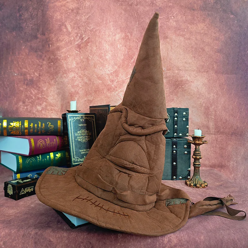 Fashion Movies Witch Wizard Hat Sorting Hat Leather Halloween Party Props Dress Up Hat Men Cosplay Costume Accessories