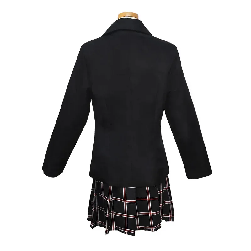 أنيمي 5 كاسومي يوشيزاوا تأثيري حلي الباروكات زي مدرسي فستان أحمر الشعر هالوين النساء ازياء بدلة سوداء كرنفال kn.7