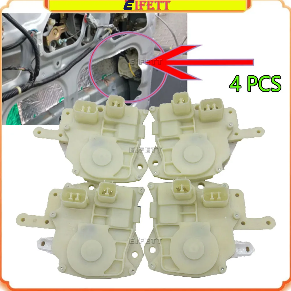 4 Piezas para Honda CRV Odyssey Accord Civic 72115-S5A-003 72615-S5A-003 72155-S5A-003 72655-S5A-003 Actuador de Cerradura de Puerta de Coche